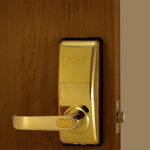 1TOUCH IQ2 - Biometric Fingerprint Door Lock- Right Handed - Polished Brass
