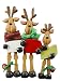 Family of 3 Jingle Bell Reindeer Christmas Ornament For Personalization #W3526