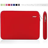 iBenzer - Deluxe Laptop Sleeve Bag Cover Case For all 13-inch laptop computers - Macbook Pro 13'' / Macbook Air 13''/ Macbook Pro retina display 13'' (Red BH-MP13RD)