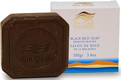 Dead Sea Mineral Black mud soap 100 gr. 3.5 oz.