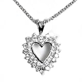 Silver Cubic Zirconia Necklaces, Size: 17 inches
