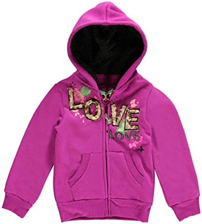 Pinkhouse Little Girls' "Fuzzy Love" Hoodie - purple, 6x