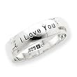 Sterling Silver I Love You Ring