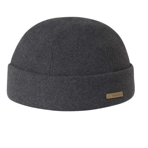 Kangol  Men's Textured Wool Skull Cap,Flannel,X-Large