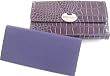 Nine West Large Croco CABOS Checkbook Wallet in Grape