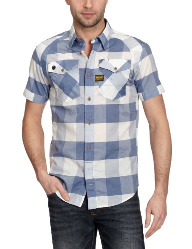 G-STAR Herren Freizeithemd ARIZONA ARCH SHIRT S/S - 83044, Gr. 54 (XL), Blau (sub blue/mar Preisvergleich