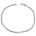 14 Karat White Gold 7.25 inch 2.7mm Open Rope Charm Bracelet image 2