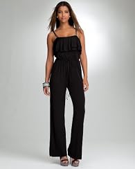 Ruffle Neck Wide Leg Jumpsuit