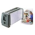 XL Toaster, Edelstahl, 4 Scheiben Toaster, Langschlitztoaster, 1300W, BE-76682