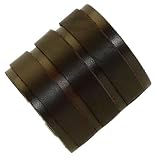 Mens Womens Dark Brown Leather Triple Buckle Wide Cuff Wristband Bracelet