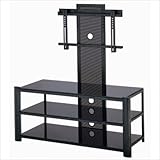 Flat-Panel TV Stand with Mounting Brackets - Black