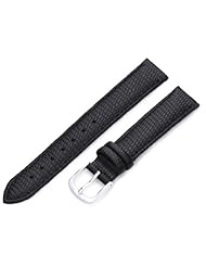 Hadley-Roma Womens LSL725RA 150 15-mm Black Java Lizard Grain Watch Strap
