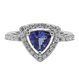 14K Exquisite Tanzanite Ring with diamonds (New Arrival)
