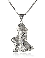 Precious Moments Sterling Silver Diamond Accent "Mother and Child" Pendant Necklace, 18"