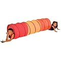 Pacific Play Tents Institutional See Thru Multicolor Tunnel - Red/ Yellow/ Orange