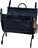 Outdoor Living : UniFlame Ring Swirl Black Log Rack W/ Canvas Carrier
