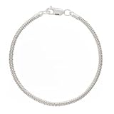 Sterling Silver Charm Bracelet For Pandora or Biagi Beads 8 Inch With Lobster Clasp