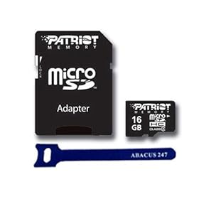 Patriot Signature Line 16gb MicroSDHC Flash Memory Card (Abacus24-7 Velcro Tie Included)