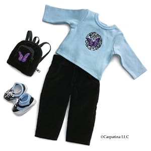 Blue Butterfly ~ School Doll Outfit Fits 18 American Girl by 