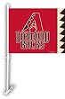 Arizona Diamondbacks Car Flag W/Wall Brackett Set Of 2 - Car Flag Diamondbacks