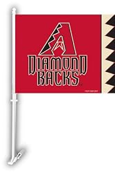 Arizona Diamondbacks Car Flag W/Wall Brackett Set Of 2 - Car Flag Diamondbacks