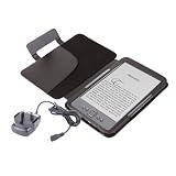 DURAGADGET Black Genuine Leather Book Style Case/Cover With Magnetic Clasp For Amazon's New Kindle, Wi-Fi, 6' E Ink Display (Latest Generation, October 2011) + Mains Charger'