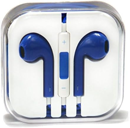 xGen New Design Handsfree Stereo Earphones Earbuds with Microphone for Ipod Touch 4th Generation 4g 4 5 5th Gen iPhone 6 Plus 5, 5S, 5C, 4, 4S the highest quality (Blue)