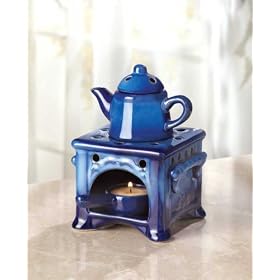 2 Country Kitchen Teapot Oil Warmers Burners by Jed Mart