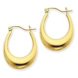 10k Polished Hollow Classic Earrings