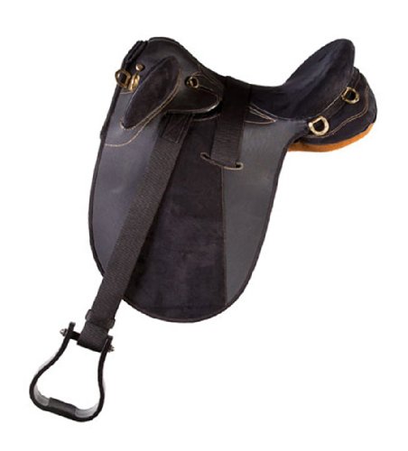 Down Under Saddle Supply Kimberley Synthetic Stock Medium Saddle, Black, 18-Inch On Sale
