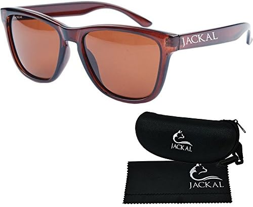 Jackal Thai Sunglasses C002 Brown Polarized Lens Clear Brown Frames from Chiang Mai Thailand