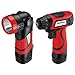 AcDelco ARD847L Cordless 8V Li-ion Drill/Driver Set Combo Kit with Case, LED Work Light, 2-Port Charger, and 2 Batteries