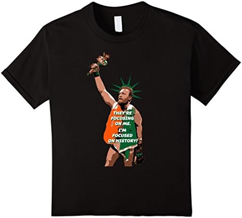 Kids I am focused on history! C-onor Speech Mc-Gregor T-shirt 10 Black