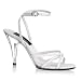 4 Inch Cute White Leather Wedding Shoes Stiletto Heel Ankle Wrap