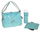 Baby Blue Corduroy Laminated Buckle Diaper Bag