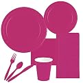 Party Set for 48 Guests - Hot Pink