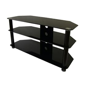 Icon Excel 2730 - Glass Stand For LCD & Plasma TV - Black