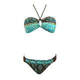 Bikini Set Ethnic Brown Bandeau Top  Bottom