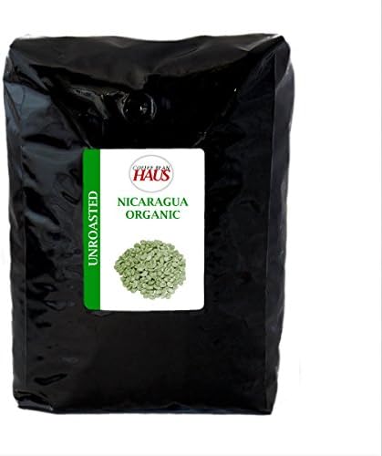 Nicaragua Organic Unroasted Green Coffee Beans 5 lb by Coffee Bean Haus