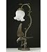 Meyda Tiffany 102412 White / Bronze Tiffany Single Light Eagle on Tree Limb Table Lamp