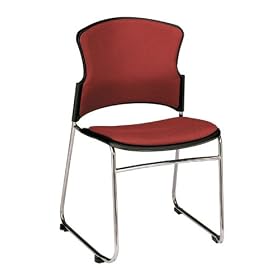 Upholstered Stackable Chair Sled Base. Package of 4 by OFM INC.