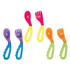 Sassy, Flexi Grip Toddler Fork & Spoon Set