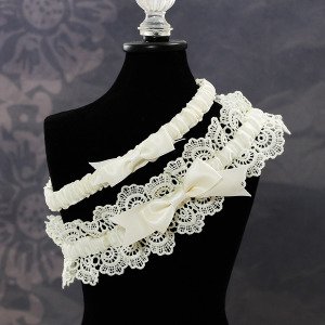 Cathys Concepts 3056I Eleanor Lace Wedding Garter in Ivory Picture
