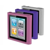 TeckNet iPod Nano 6th Generation Silicone Case & 2 x Screen Protectors for iPod Nano 6G - White