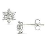 1 4 ct.t.w. Diamond Earrings in 10k White Gold, I3, G-H-I