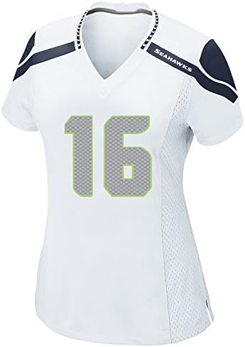 16 Tyler Lockett Women's Jersey White Medium