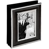 Black SILHOUETTE silverplate album holds 48 5x7 photos