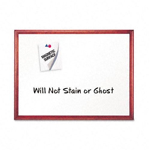 Quartet Magnetic Dry Erase Board Porcelain 48 x 36 White Solid Mahogany Frame -- Sold as 2 Packs of - 1 - - Total of 2 Each