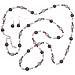 Pink and Purple Cat's Eye and Crystal Bead Necklace and Earring Set