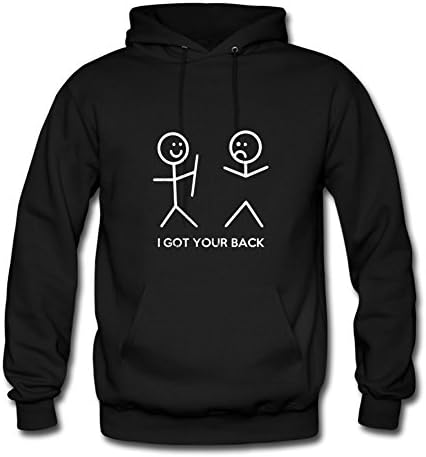 Women Sweatshirts Casual I Got Your Back Image Medium With Organic Cotton Black